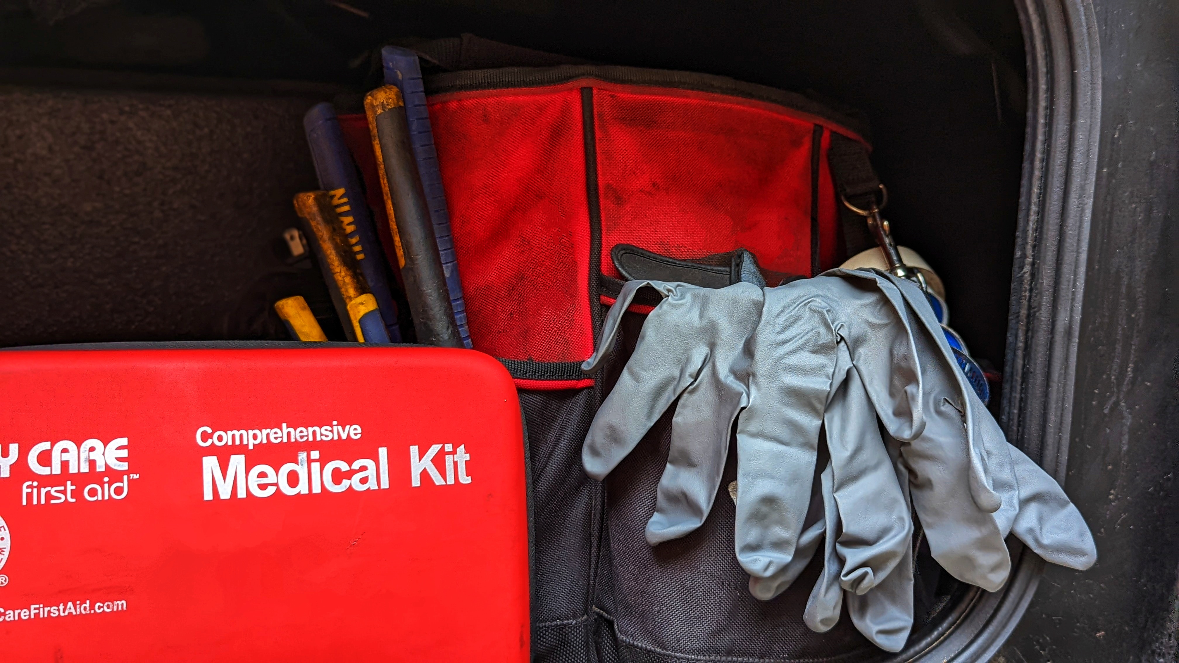 Dustin and Sarah Bauer's medical first aid kit